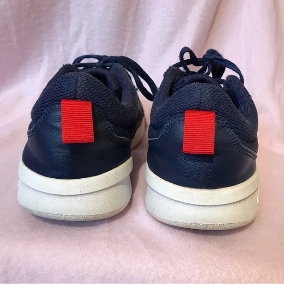 Boys Adidas Tensaur navy blue trainers sport casual sneakers - Picture 6 of 9